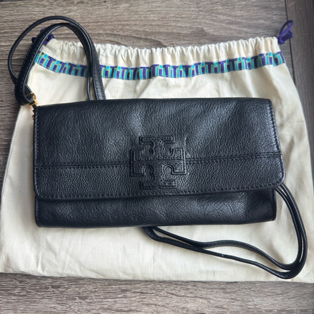 Tory Burch Black Clutch with Removable Strap
